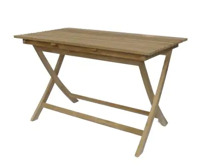 Product image of the product “Table with Curved Leg, 75 cm Height | Teak Wood, Natural Finish ”